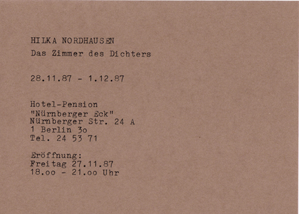 Hilka Nordhausen, Kunst, Malerei, Installation, Nürnberger Eck